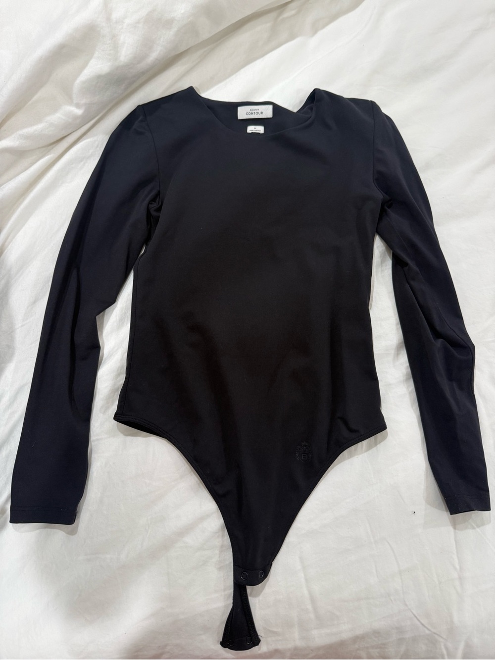 Black Long Sleeve  One-Piece Bodysuit